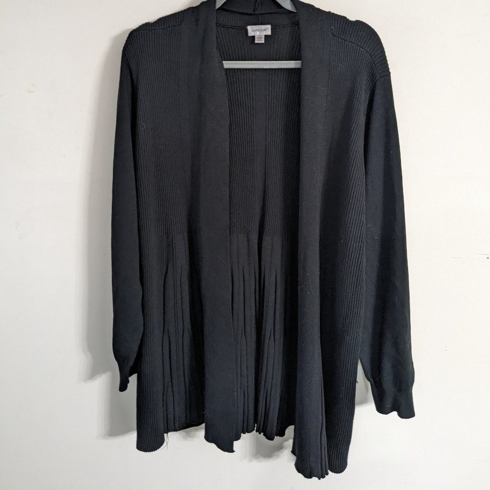 22/24W Avenue  Black Long Sleeve Open Cardigan
